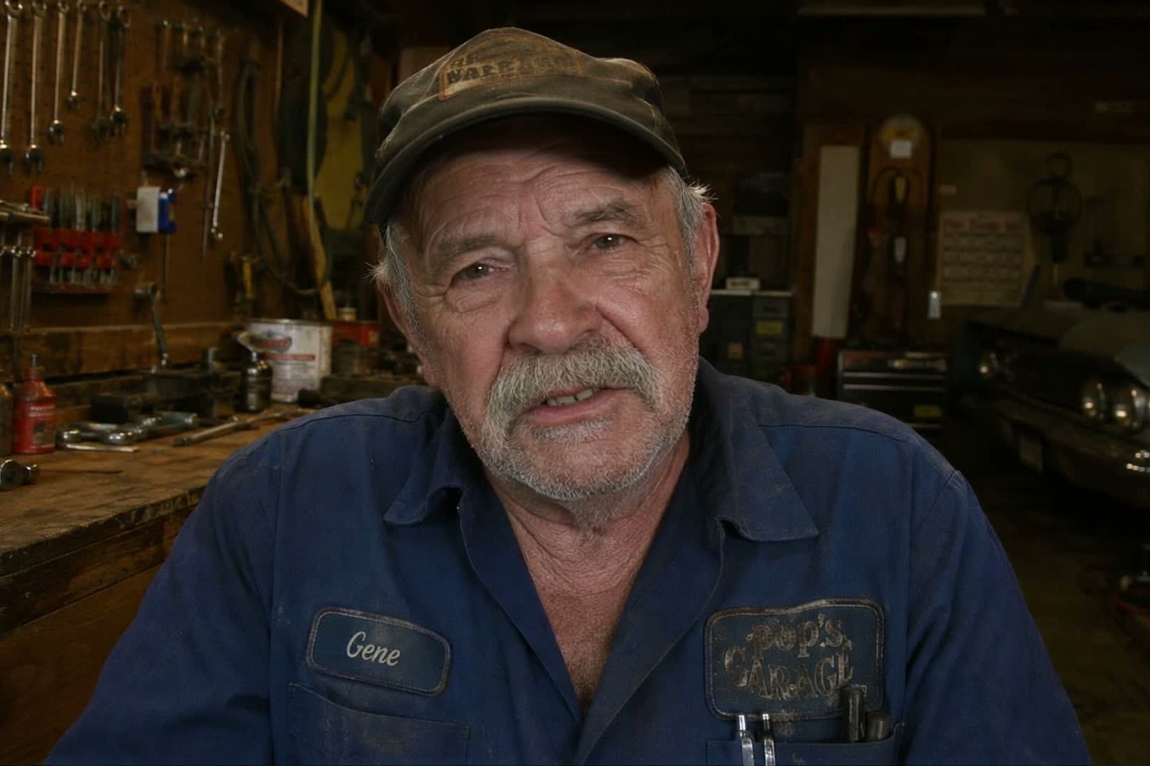 Gene at his workbench